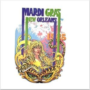 𝅺Vintage Authentic New Old Stock 1985 Mardi Gras Poster - EXXON New Orleans